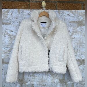 Noisy May sherpa cream cropped boxy style  size small jacket